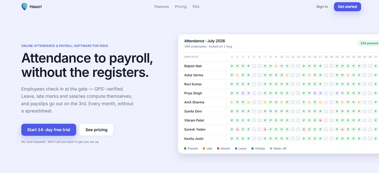 HRMS & Workforce Management Platform — screenshot 1